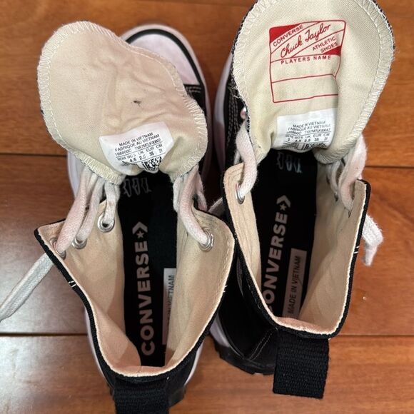 Converse Run Star Hike Hi Women Shoes Sneakers Black size 4.5 - Picture 7 of 12